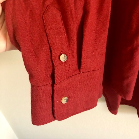 NWT Old Navy Plus Size Red Flannel Boyfriend Button Down Shirt - Picture 6 of 10